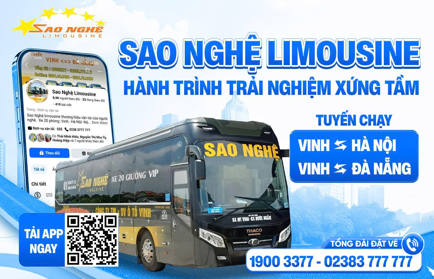 Sao Nghệ Limousine – Dịch vụ xe limousine cao cấp Vinh Hà Nội, Vinh Đà Nẵng